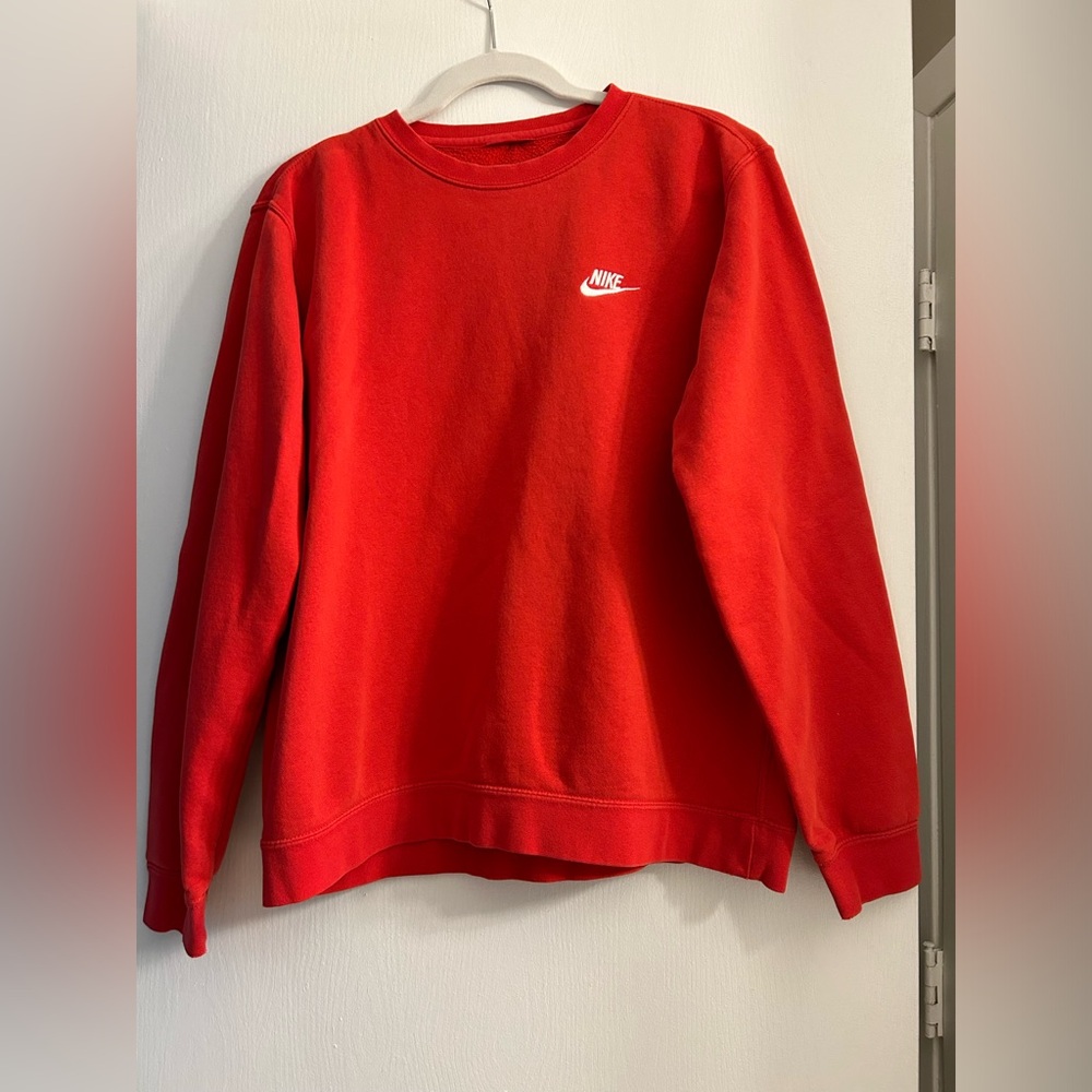 Red Nike Crew Neck Sweater